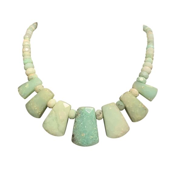 Jay King Sterling Silver and Green Opal Necklace By DTR New in Box with Tags - Picture 5 of 7